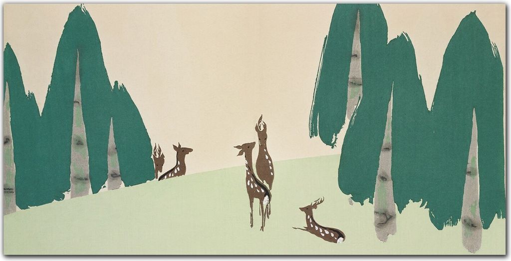 Coloray Bild aus Glas 140x70 wanddekoration wohnzimmer glasblock mit bild gehärtetes Glas Dekoration Küche - Waldtiere