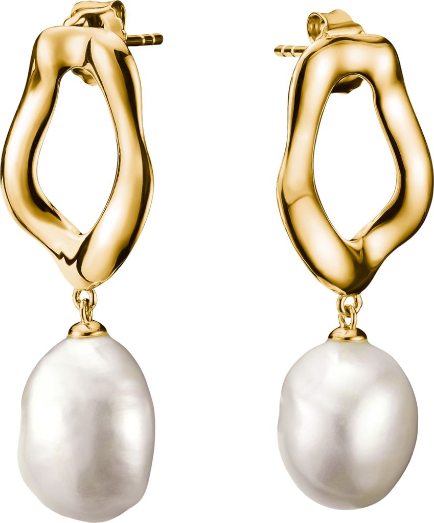 Boucles d'oreilles avec perle Natural Beauty doré Image du produit 