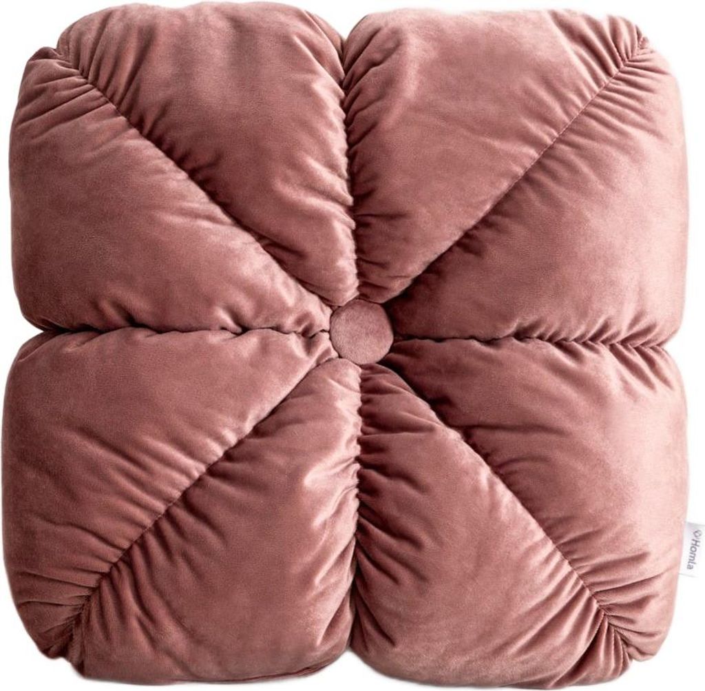 HOMLA MARTINA rosa Kissen mit Ziernähten 45x45 cm