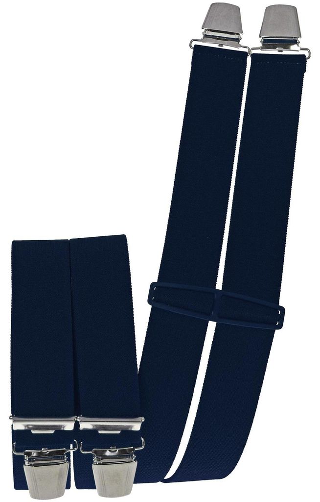 Hosenträger mit 4 extra starken  Clips uni Farben Produktbild 