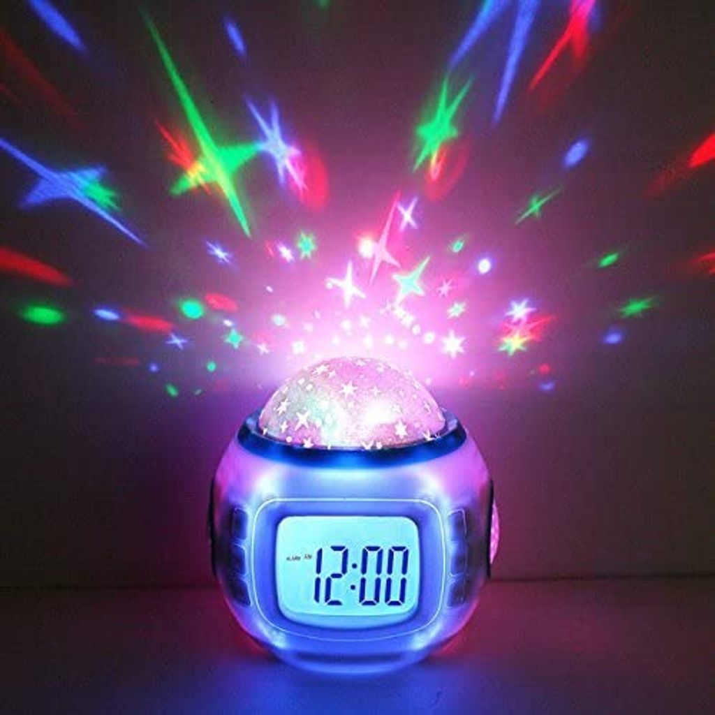 LED Wecker mit Farbwechsel Digital Alarmwecker Uhr Stimmungslicht Nachtlicht DE 
