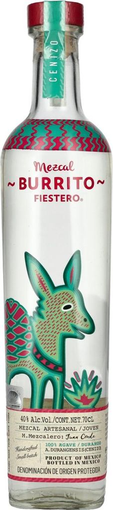 Burrito Fiestero Mezcal Artesanal Cenizo DOP 40% Vol. 0,7l Produktbild 
