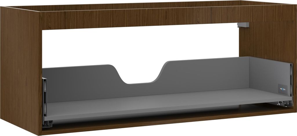 Mexen Box-A Unterschrank 120 cm, 1 Schublade, Nussbaum - 91AX0-1200-470-1-86