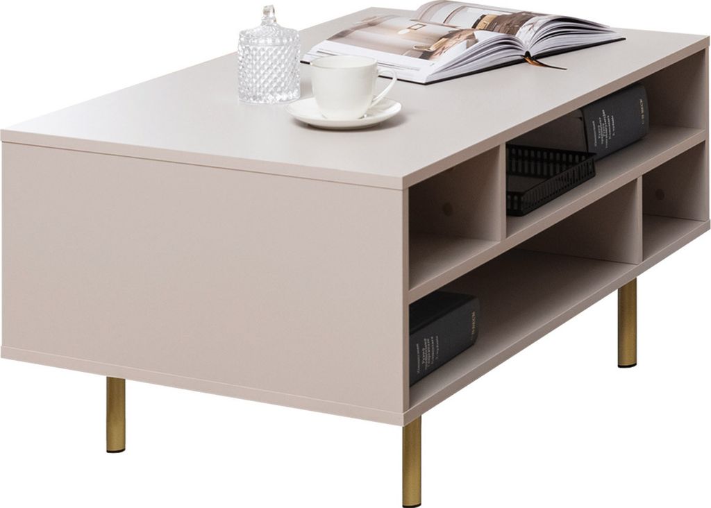 MIRJAN24 Couchtisch Nubia, Kaffeetisch mit Metallfüße, Produktbild 