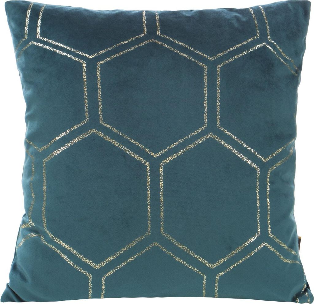 EUROFIRANY | Kissenhülle - 45 x 45 cm - Dunkeltürkis Kissenbezug - Stilvoll und Modern