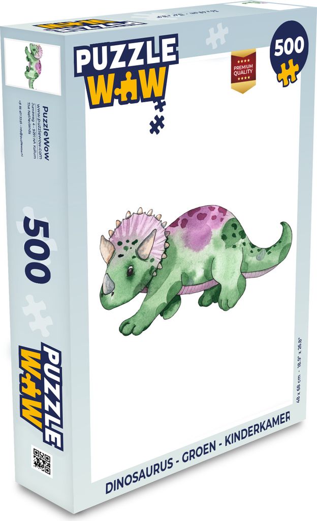 MuchoWow Puzzle 500 Teile Dinosaurier - Grün - Kinderzimmer - Jungen - Mädchen - Kinder - Denken - Spiel - Toy