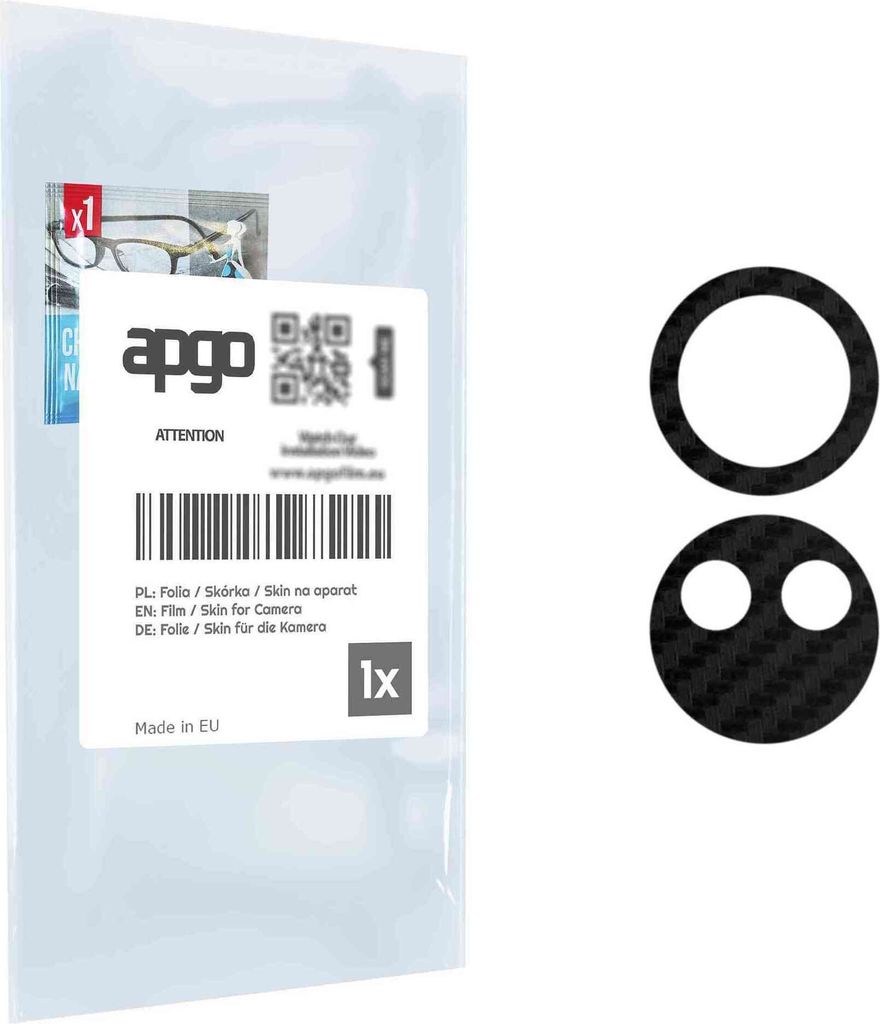 apgo Objektivschutz-Folie, Kameraschutz kompatibel mit OnePlus Ace 2V, Carbon-Imitation, Rückseite Schutzfolie für Kamera-Insel, Hinten Folie, kr...