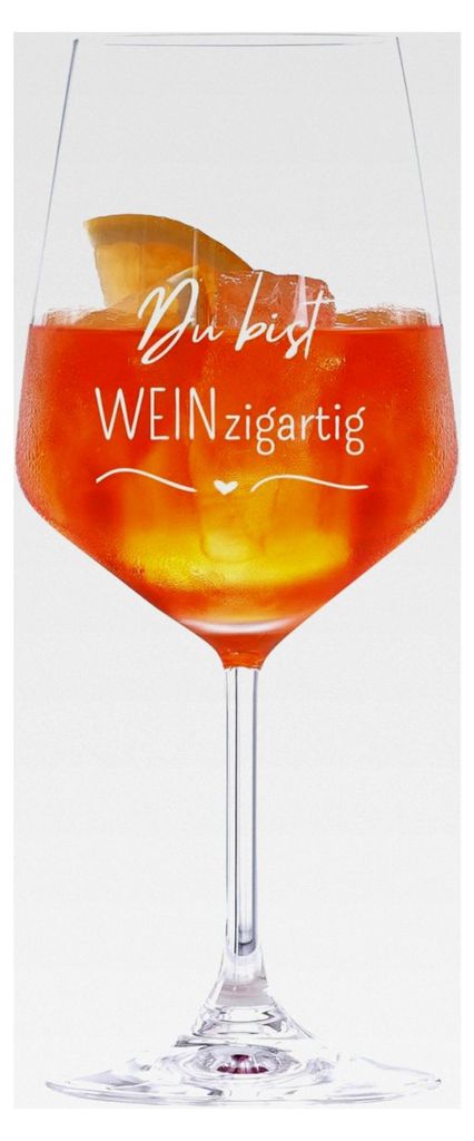 Spiegelau Weinglas 630ml mit Gravur Du bist WEINzigartig - Geschenk für Weinliebhaber - Glas mit Spruch - Geburtstagsgeschenk für Sie und Ihn