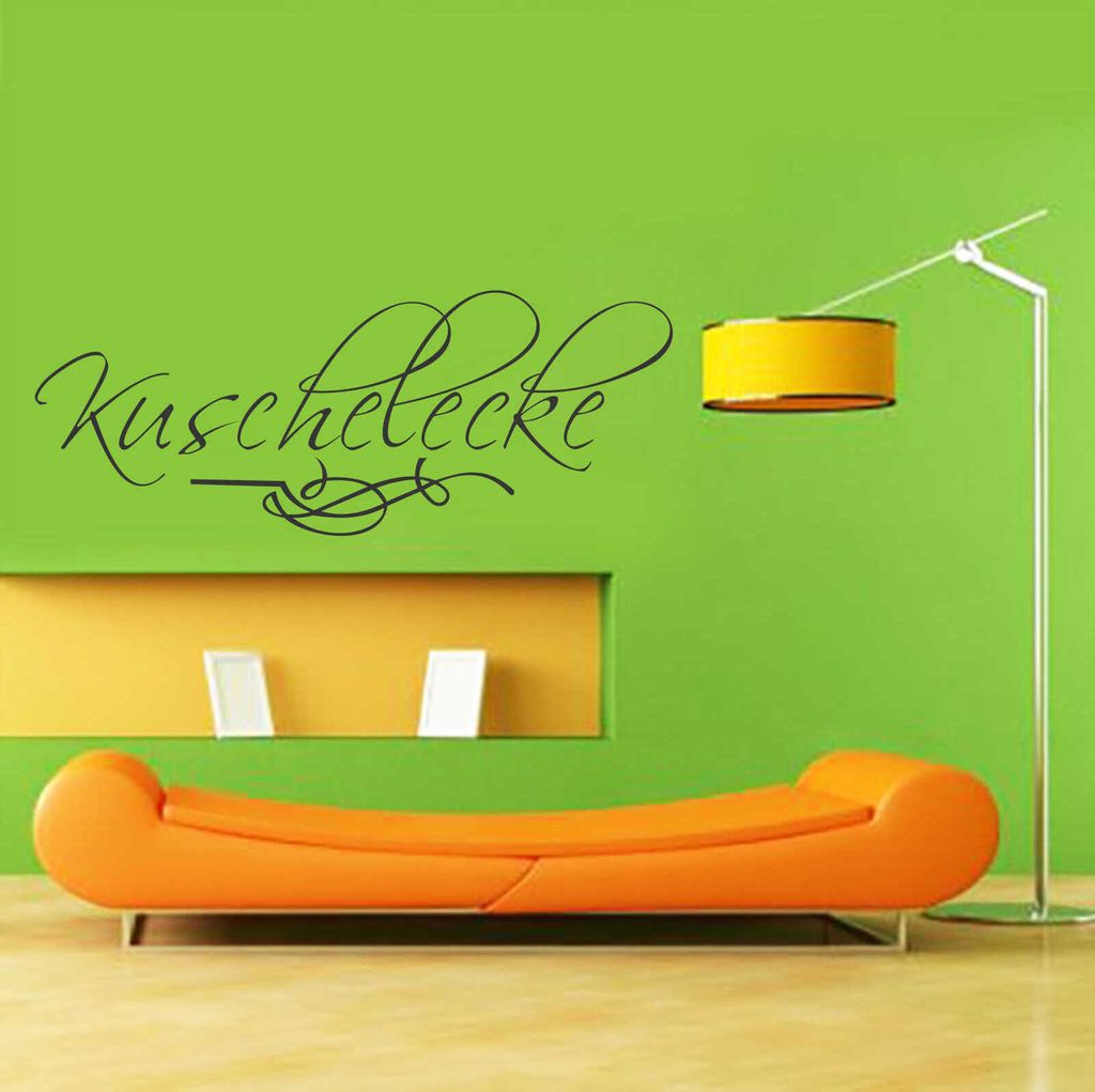 Wandtattoo - Wandaufkleber - Wandtattoo "Kuschelecke" - 155cm x 58cm schwarz - Dekoration Küche Wohnzimmer Wand