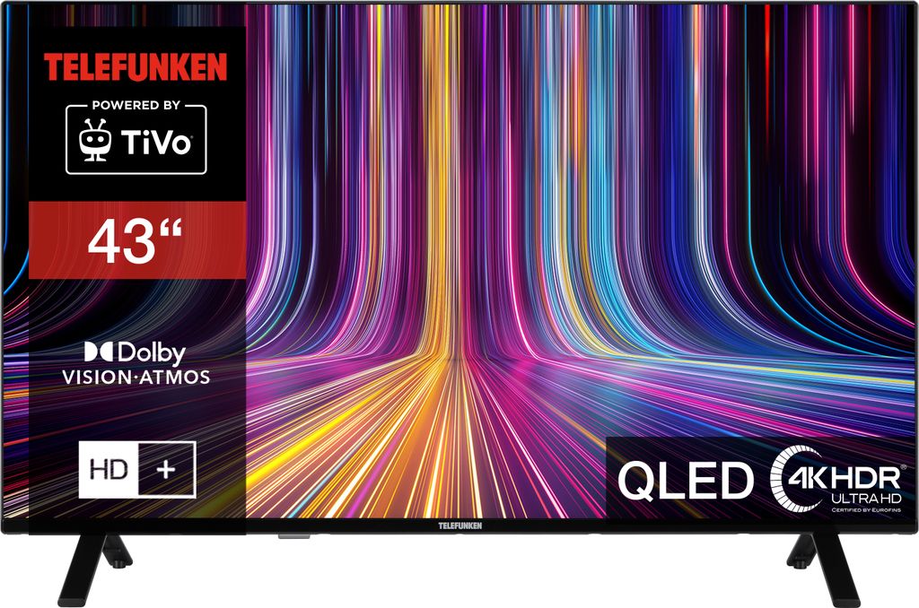 Telefunken 43 Zoll cheapest 4K Android TV T43EX8522 inkl 3 Jahren Garantie