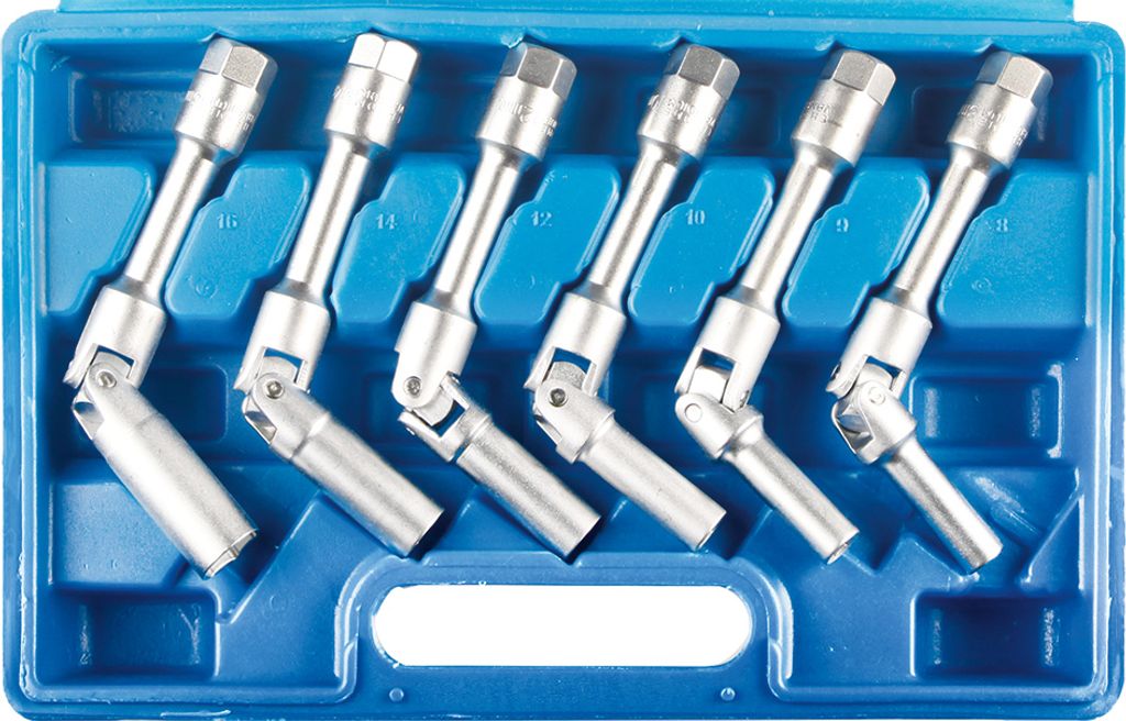 Kunzer Glühkerzensteckschlüsselsatz mit Gelenk 6-teilig 7GKS06