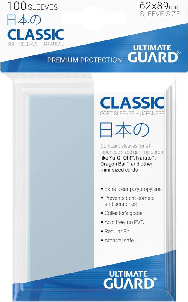 Product packaging for card sleeves.