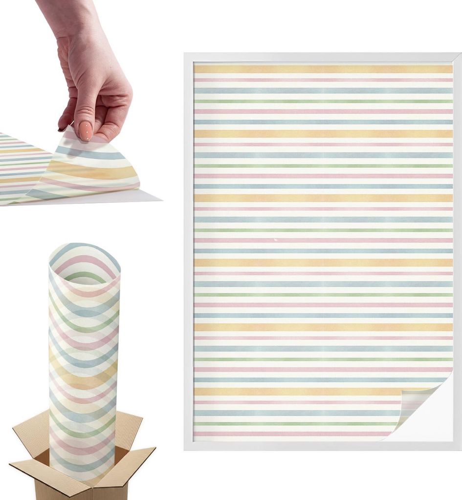 Buntglasfolie für Fenster – 146x100 cm – Stained-Glass-Fensterfolie, dekorativ & blickdicht – Selbstklebende Glasdekorfolie im Buntglas-Desi...