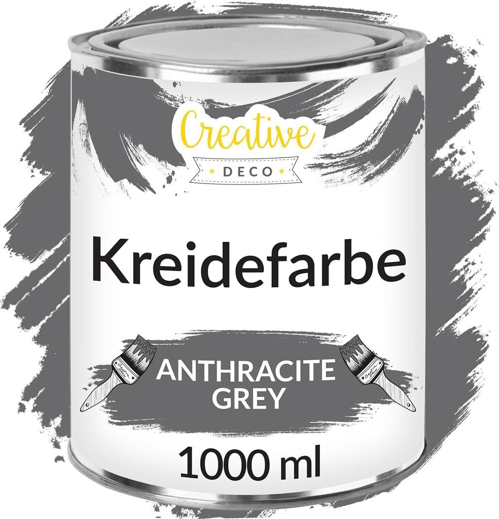 Creative Deco Graue Kreidefarbe für Möbel 1000 ml | Produktbild 