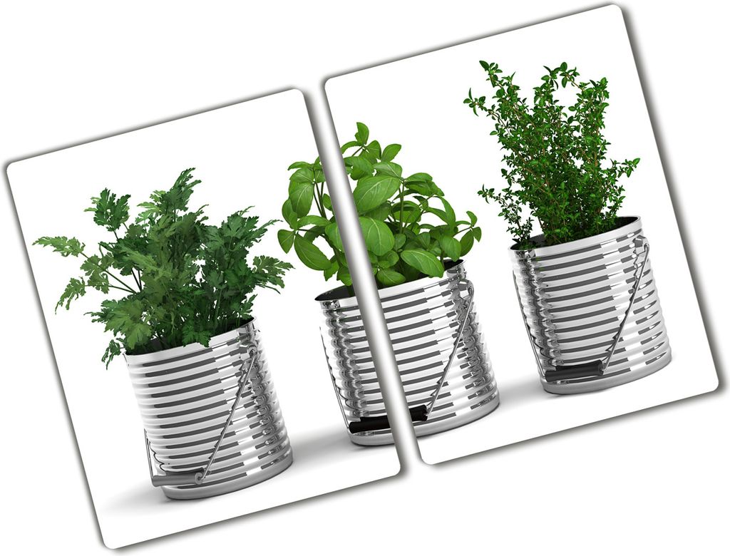 Tulup Glas Herdabdeckplatte - 2x40x52 cm - Glaskeramikkochfeld-Abdeckung Spritzschutz Glasabdeckplatte Kochplattenabdeckung und Schneidebrett - Zwe...