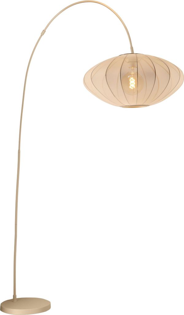 Bogenlampe Metall 192 cm hoch Beige E27 Modern