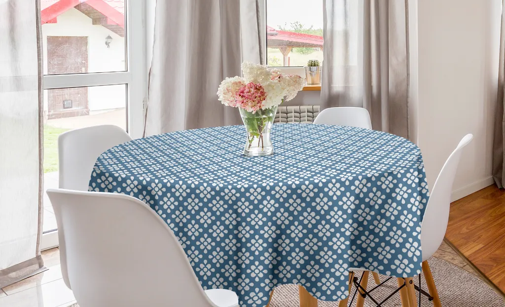 Tovaglia Rotonda Abakuhaus 150 cm Blu Ardesia - Prezzo Offerta Online