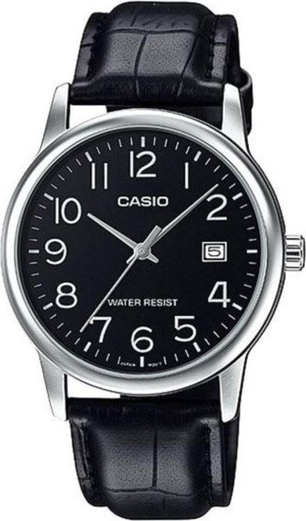 Casio Men's MTPV002L-1B Silver Leather Japanese Quartz Fashion Watch