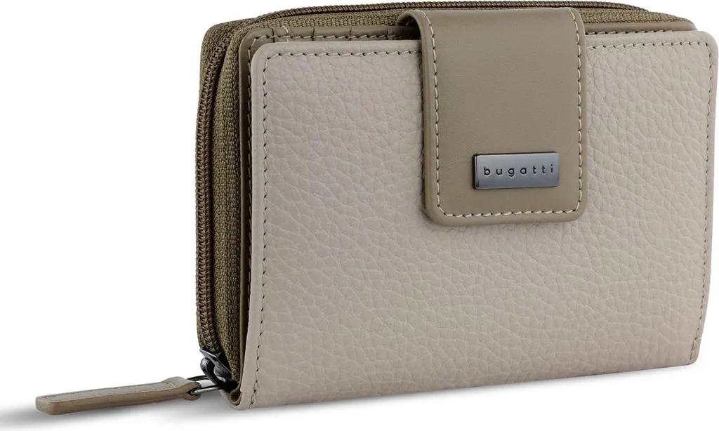 Bugatti Wallet Beige Ladies - Portafoglio Grande con Cerniera