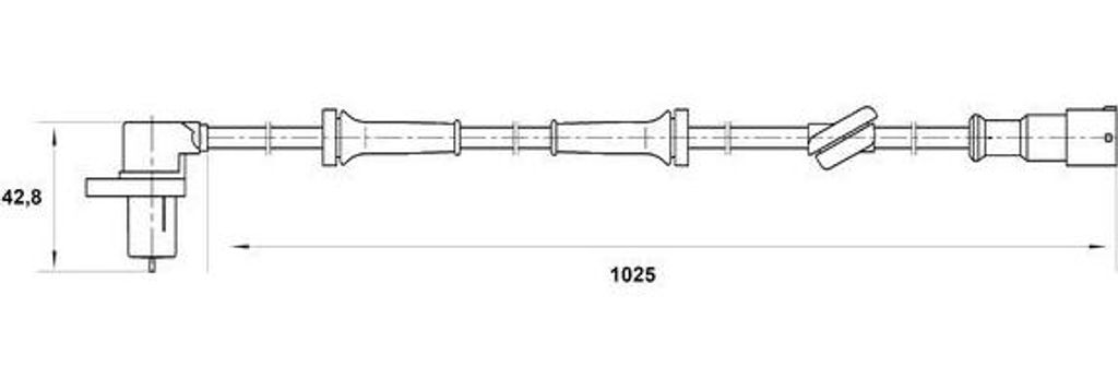 BOSCH 0 265 006 197 Raddrehzahlsensor OE kompatibel mit Alf. 145, Alf. 146, Alf. 155, Coupe, Tempra, Dedra, Delta