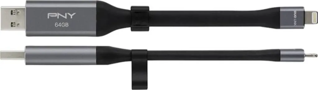 Clé USB 3.0 Duo Interface pour iPhone 64 Go PNY Noir - Transfert Rapide - 2