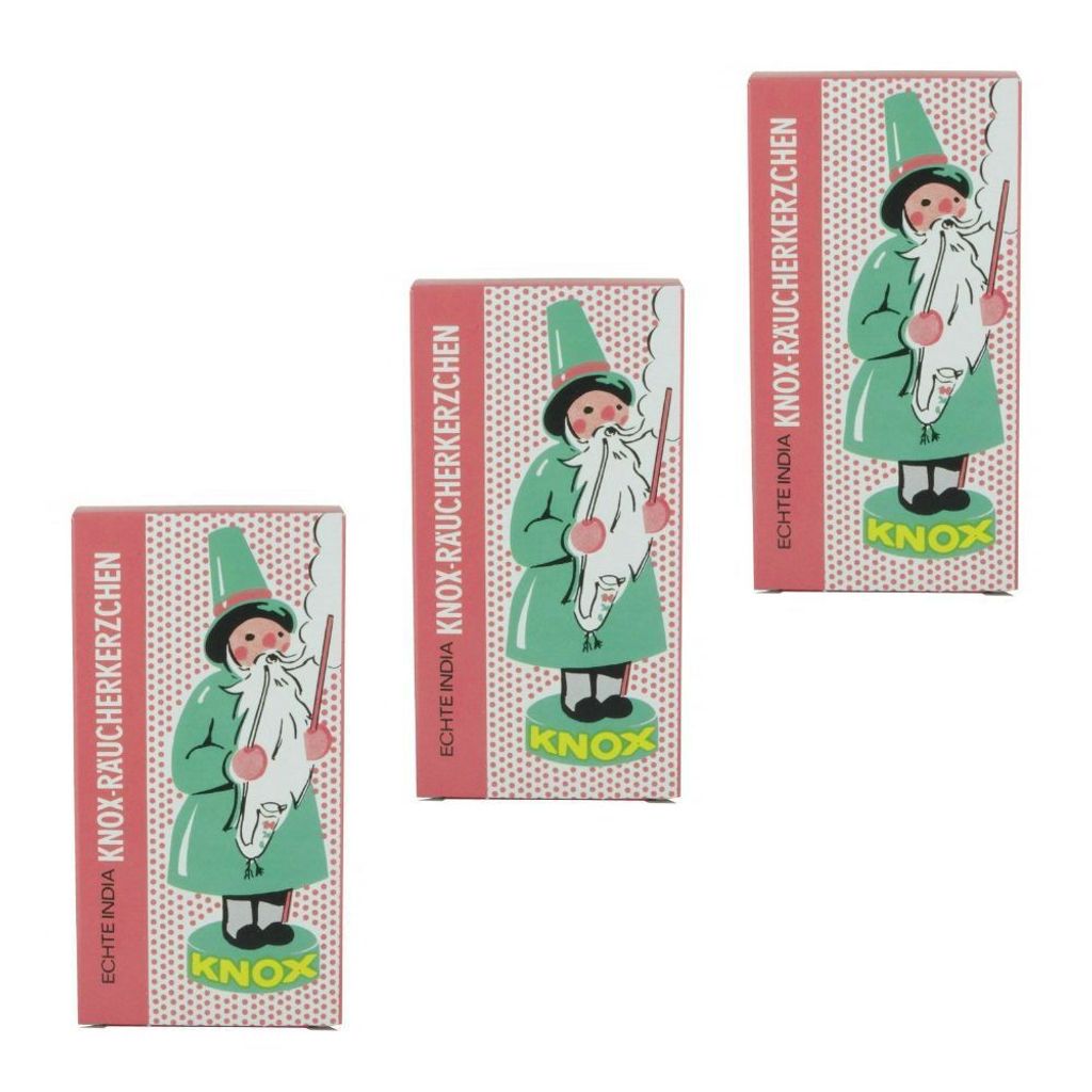 KNOX - 3er Set Räucherkerzen Räucherkegel Gr. M - Ostalgie Sandel
