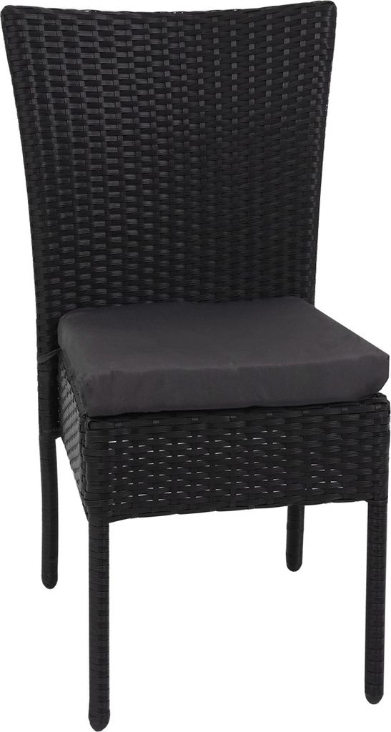 Set 2 záhradných stoličiek HWC-G19, polyratan, stohovateľná Obrázok produktu 