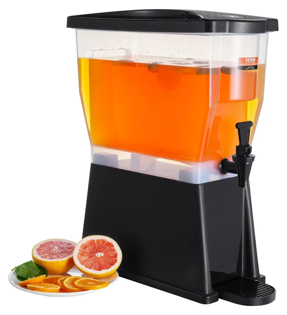 Distributore di bevande, distributore d'acqua da 11 L Distributore di bevande per feste, distributore di succo di frutta in plastica con coperchio a rubinetto, distributore di tè freddo e limonata, per ristoranti, hotel, feste, ecc. - 10