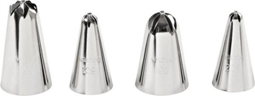 Wilton Decorating Tip Set Flowers #109, #129, #190, #225