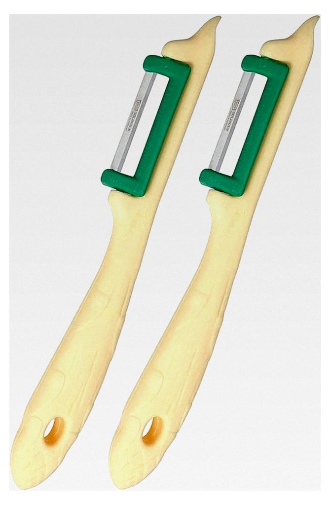 2 Sparschäler für Rechts- und Linkshänder, Obstschäler, Spargelmesser, Pendelschäler, Gemüseschäler