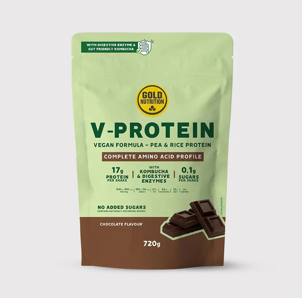 Protéine Végétale Vegan au Chocolat - V-Protein Gold Nutrition en 720g