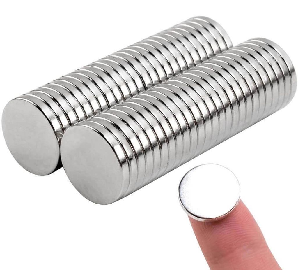 Extra starke Neodym-Magnete (15 x 2 mm), 50 runde Magnete für Magnettafeln, starke kleine Magnete, Neodym-Magnete für Bastelprojekte, Kühlschran...