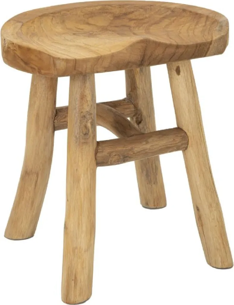 Tabouret d'appoint marron pour salon et chambre : confort 40x32x42 cm