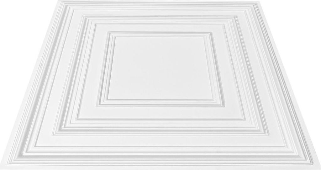 Ceiling Tiles 12-Pack 24 x 24 in PVC Easy Installation White Peg Pattern