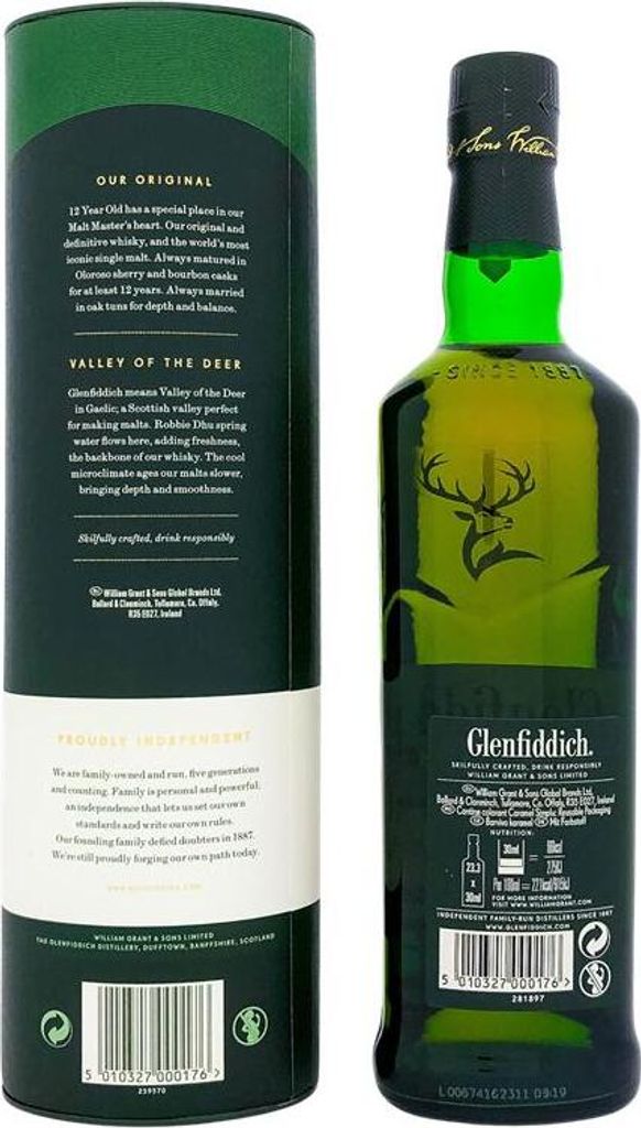 Glenfiddich 12 Jahre Single Malt Scotch Whisky in Produktbild 7