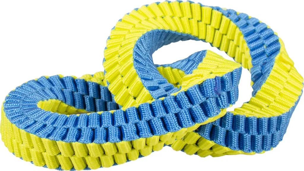 Jouet pour chiens Duvo+ Nylon Double Hoop bleu et jaune ultra résistant