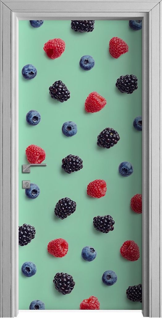 Tür Selbstklebende 90x210 cm Türfolie Türtapete Klebefolie - Farbige Früchte