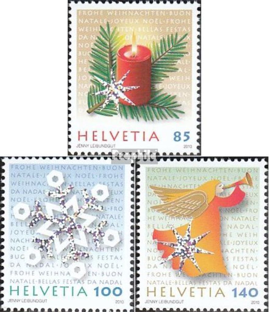 Briefmarken Schweiz 2010 Mi 2183-2185 (kompl.Ausg.) postfrisch Weihnachten