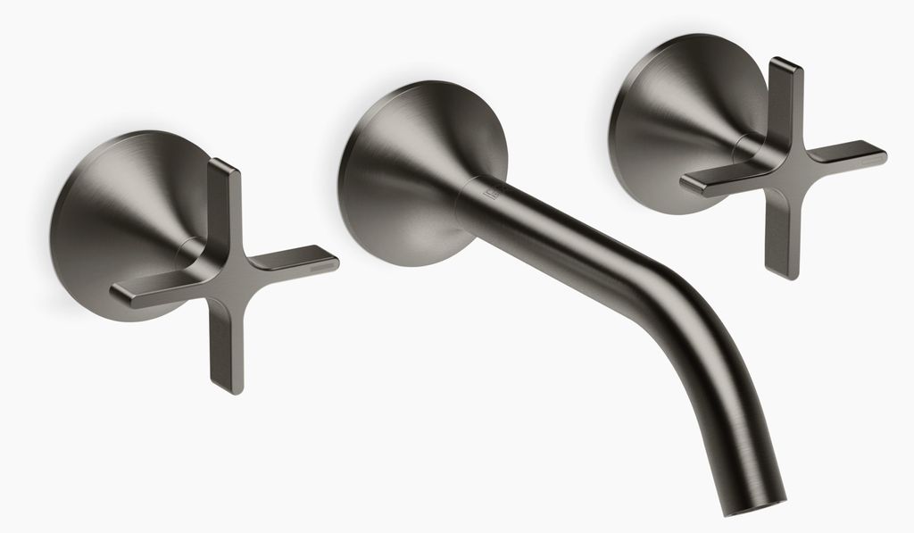 Dornbracht VAIA Waschtisch-Wandbatterie ohne Ablaufgarnitur, Kreuzgriff, Ausladung 190mm, 36712809-99