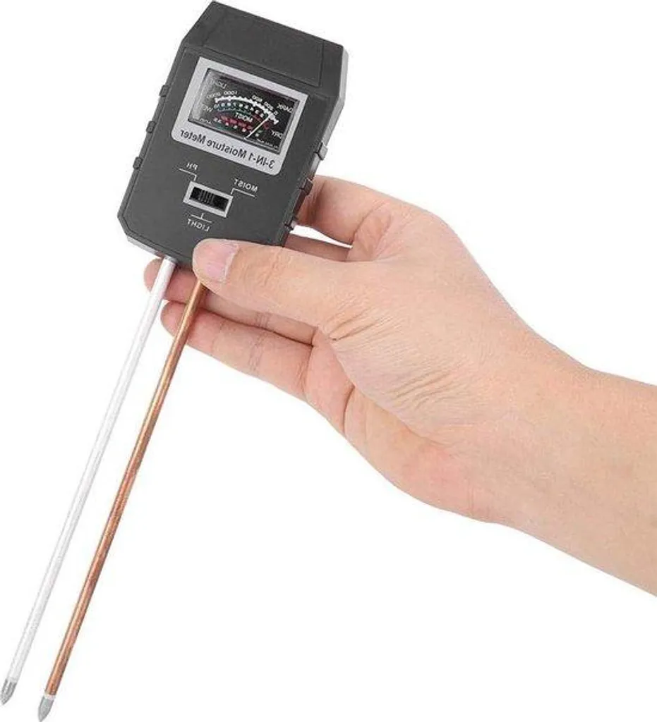 Testeur de sol 3-en-1 avec capteur numérique de pH et humidité sol