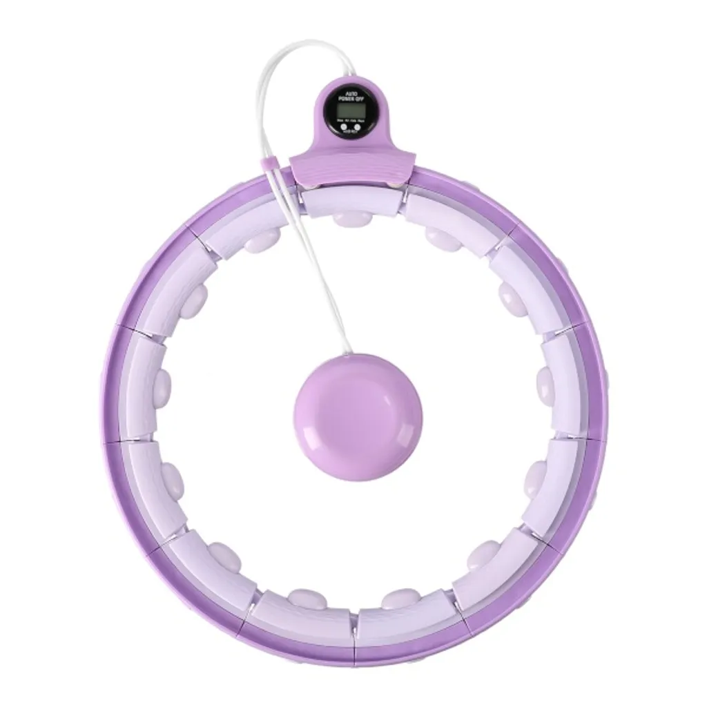 Hula hoop avec poids Fh02 cerceau de fitness violet avec compteur