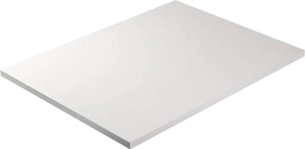 Plateau de table gris laminé 138 x 80 cm pour bureau et table basse DIY