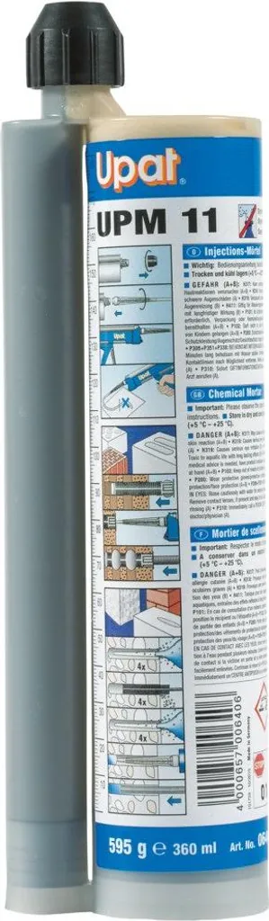 Scellement chimique Upat UPM 11 mortier haute résistance pack de 6 tubes