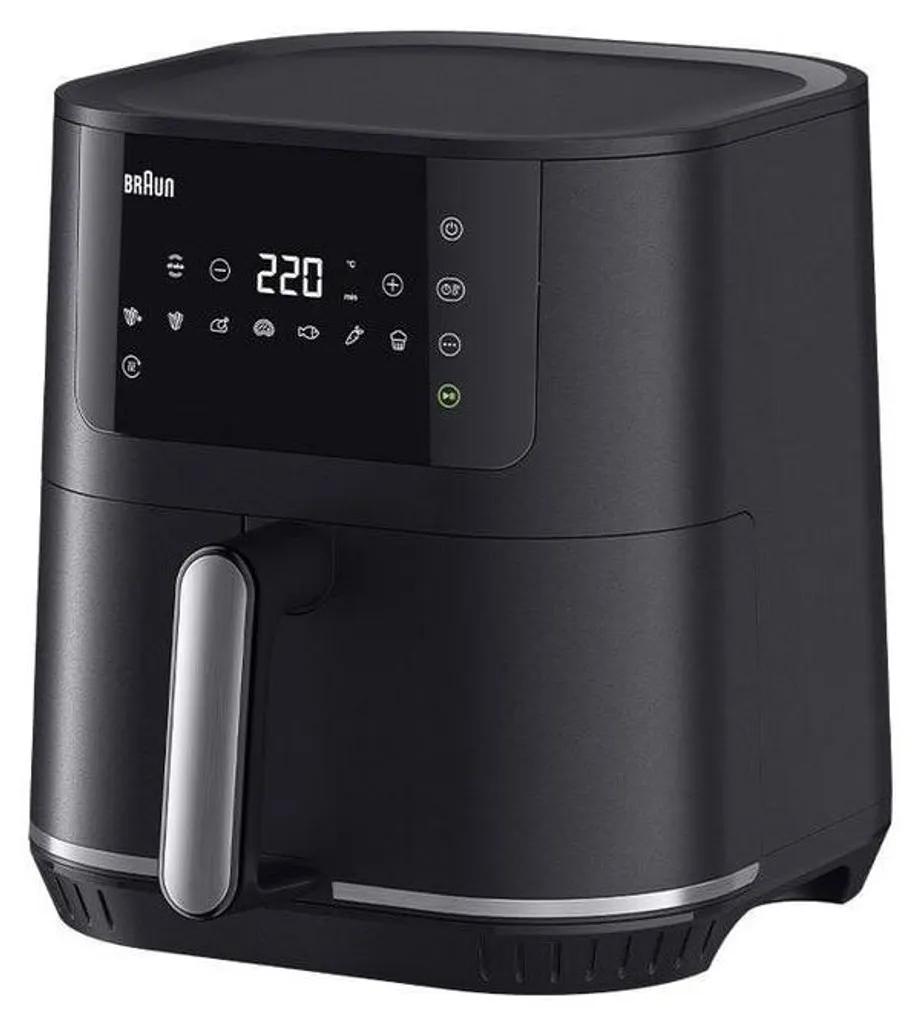 Air Fryer Braun HF5030 1700W 6 Litres - Capacité XL et Cuisson Rapide Noire
