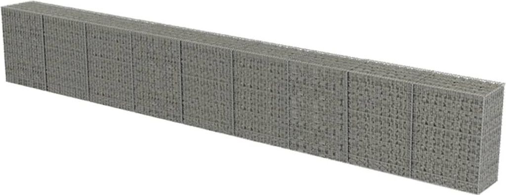 vidaXL Mur de gabions avec couverture Acier galvanisé Image du produit 