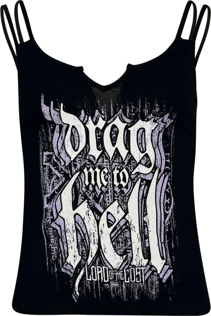 Lord Of The Lost Top Damen Drag Me To Hell schwarz XXL