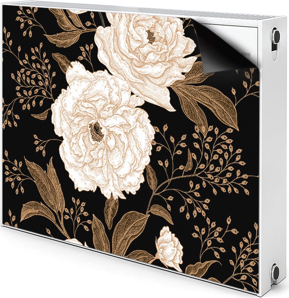 Magnet Verkleidung Abdeckung Heizkörperabdeckung Heizkörperabdeckung 90x60 cm - Rosen, stilvoll Retro