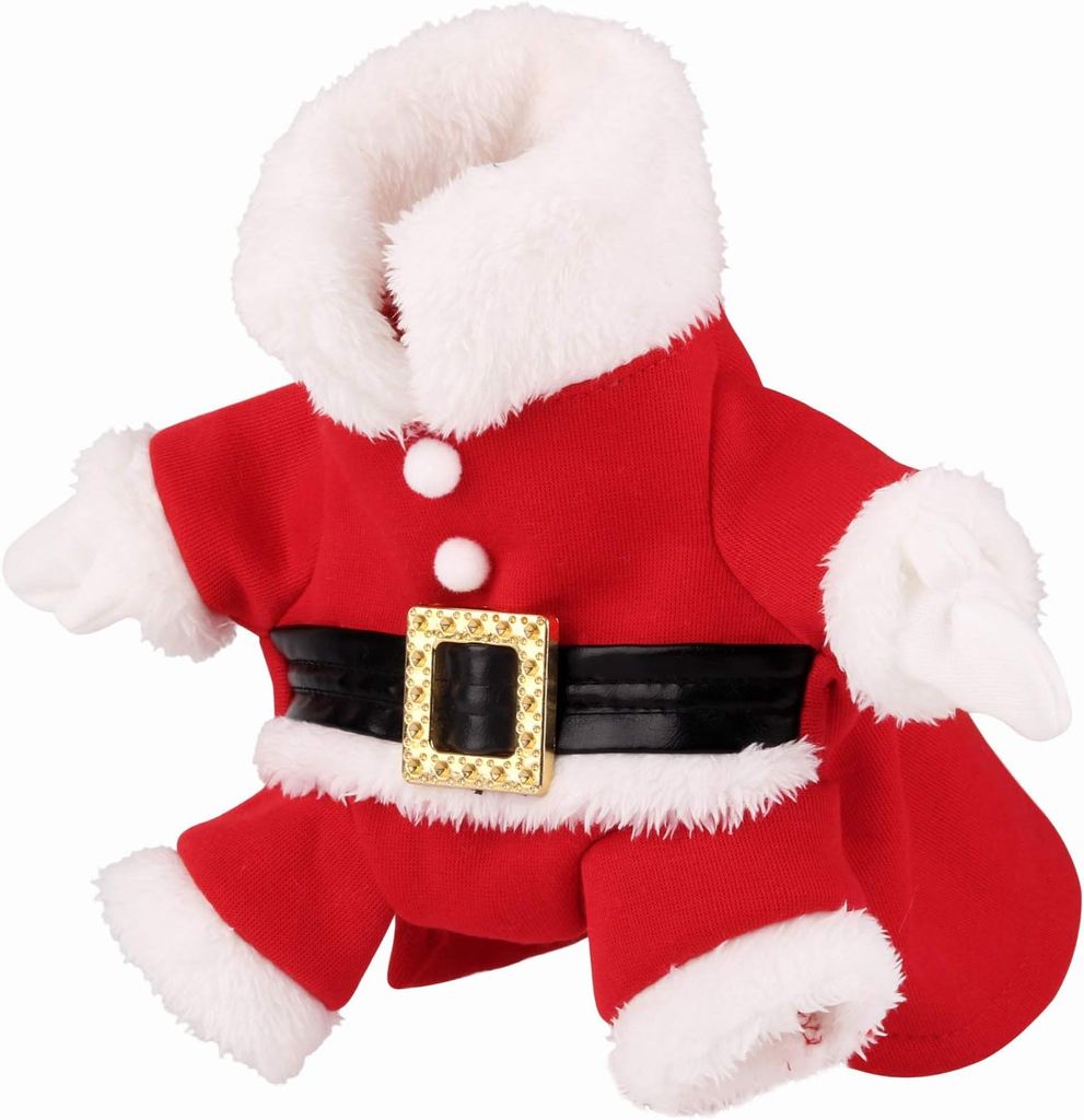 Abcsea Weihnachten Haustier Kostüm - Weihnachtsmann Hunde Kostüm Rot Größe M