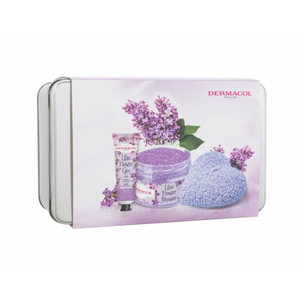 Dermacol Lilac Flower Pflegeset mit Körperpeeling und Handcreme 200 g