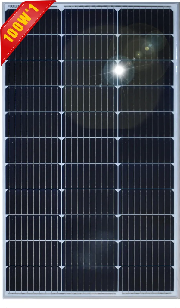 Pannello solare, materiale monocristallino, design compatto, 100 W 1PCS